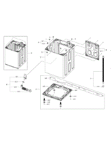 Frame parts for Samsung Washer WA422PRHDWR/AA-00 from AppliancePartsPros.com