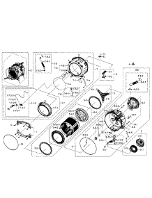Tub-Drum parts for Samsung Washer WF520ABW/XAA-02 from AppliancePartsPros.com