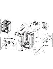 Frame parts for Samsung Washer WF520ABW/XAA-02 from AppliancePartsPros.com