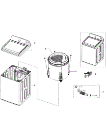 Main parts for Samsung Washer WA45H7200AP/A2-02 from AppliancePartsPros.com