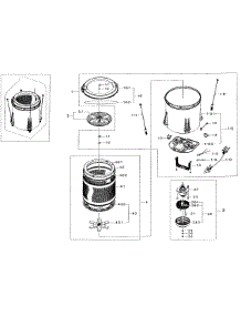 Tub Parts parts for Samsung Washer WA45H7200AP/A2-02 from AppliancePartsPros.com