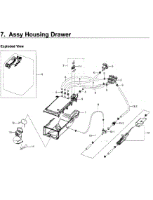 Housing-Drawer parts for Samsung Washer WF419AAW/XAA-02 from AppliancePartsPros.com