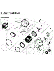 Tub & Drum parts for Samsung Washer WF419AAW/XAA-02 from AppliancePartsPros.com