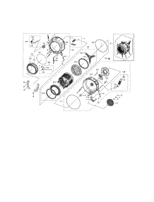 Tub & Drum parts for Samsung Washer WF338AAB/XAA-00 from AppliancePartsPros.com
