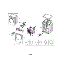 Main parts for Samsung Washer WF338AAB/XAA-00 from AppliancePartsPros.com