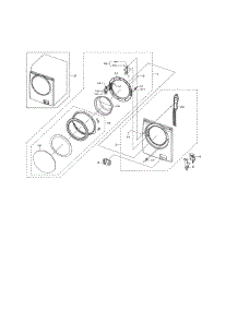 Front Frame & Door parts for Samsung Washer WF338AAB/XAA-00 from AppliancePartsPros.com