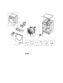 Main parts for Samsung Washer WF338AAW/XAA-01 from AppliancePartsPros.com