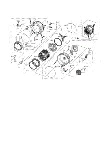 Tub & Drum parts for Samsung Washer WF338AAW/XAA-01 from AppliancePartsPros.com