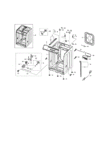 Frame & Cover parts for Samsung Washer WF338AAW/XAA-01 from AppliancePartsPros.com