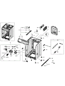 Frame Assy parts for Samsung Washer WF511ABW/XAA-03 from AppliancePartsPros.com