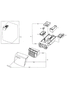Drawer Assy parts for Samsung Washer WF511ABW/XAA-03 from AppliancePartsPros.com