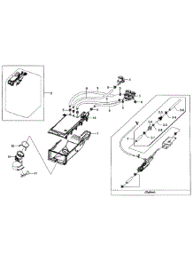 Drawer Housing parts for Samsung Washer WF511ABW/XAA-03 from AppliancePartsPros.com