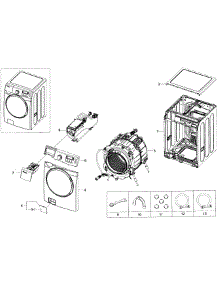 Main Assy parts for Samsung Washer WF393BTPAWR/A2-00 from AppliancePartsPros.com