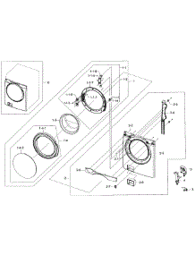 Front / Door Assy parts for Samsung Washer WF393BTPAWR/A2-00 from AppliancePartsPros.com
