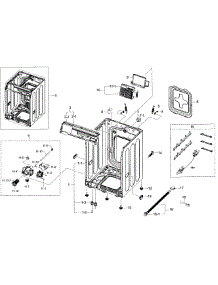 Frame Assy parts for Samsung Washer WF393BTPAWR/A2-00 from AppliancePartsPros.com