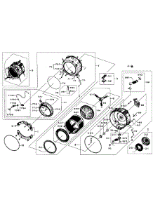 Tub / Drum Assy parts for Samsung Washer WF405ATPAWR/AA-01 from AppliancePartsPros.com
