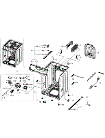 Frame parts for Samsung Washer WF511ABR/XAA-03 from AppliancePartsPros.com