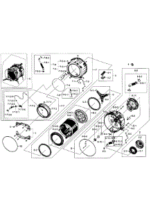 Tub-Drum parts for Samsung Washer WF511ABR/XAA-03 from AppliancePartsPros.com
