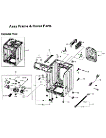 Frame Assy parts for Samsung Washer WF457ARGSWR/AA-01 from AppliancePartsPros.com