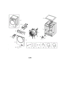Main parts for Samsung Washer WF338AAW/XAA-00 from AppliancePartsPros.com