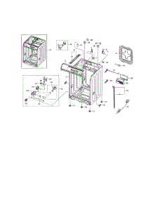 Frame & Cover parts for Samsung Washer WF338AAW/XAA-00 from AppliancePartsPros.com