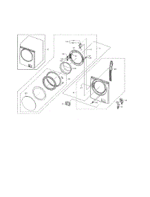 Frame Front & Door parts for Samsung Washer WF338AAW/XAA-00 from AppliancePartsPros.com