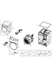 Main Section parts for Samsung Washer WF350ANW/XAA-07 from AppliancePartsPros.com