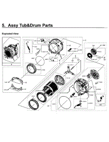 Tub & Drum parts for Samsung Washer WV55M9600AW/A5-01 from AppliancePartsPros.com