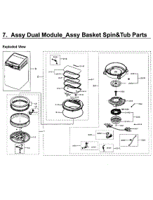 Dual Module Basket Parts parts for Samsung Washer WV55M9600AW/A5-01 from AppliancePartsPros.com