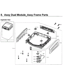 Dual Module Frame Parts parts for Samsung Washer WV55M9600AW/A5-01 from AppliancePartsPros.com