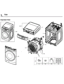 Main Asy parts for Samsung Washer WV55M9600AW/A5-01 from AppliancePartsPros.com