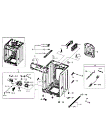 Frame Assy parts for Samsung Washer WF511ABW/XAA-02 from AppliancePartsPros.com
