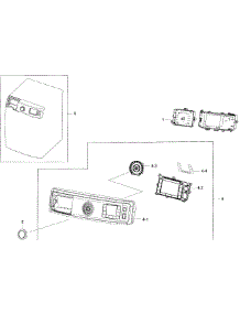 Control Panel parts for Samsung Washer WF56H9100AG/A2-01 from AppliancePartsPros.com