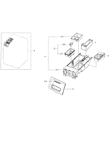 Drawer parts for Samsung Washer WF56H9100AG/A2-01 from AppliancePartsPros.com