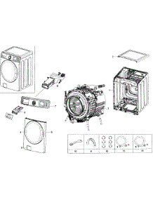 Main Asy parts for Samsung Washer WF56H9100AG/A2-01 from AppliancePartsPros.com