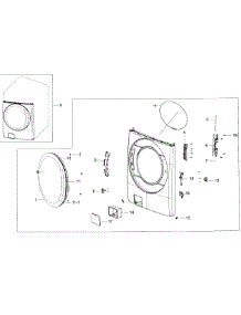 Front-Door parts for Samsung Washer WF56H9100AG/A2-01 from AppliancePartsPros.com