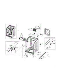 Frame & Cover Parts parts for Samsung Washer WF393BTPARA/A2-00 from AppliancePartsPros.com