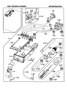 Housing Drawer parts for Samsung Washer WF419AAW/XAA-00 from AppliancePartsPros.com