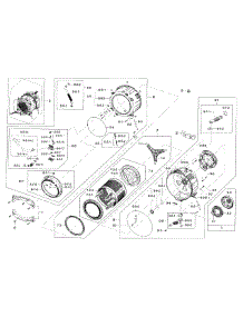 Tub & Drum parts for Samsung Washer WF42H5000AW/A2-00 from AppliancePartsPros.com