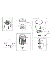 Tub Parts parts for Samsung Washer WA456DRHDSU/AA-00 from AppliancePartsPros.com