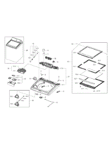 Top Cover parts for Samsung Washer WA456DRHDSU/AA-00 from AppliancePartsPros.com