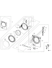 Front Assy parts for Samsung Washer WF405ATPAWR/A2-00 from AppliancePartsPros.com