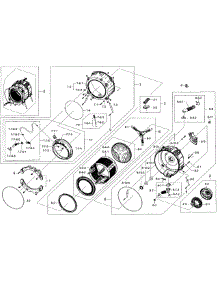 Tub / Drum Assy parts for Samsung Washer WF405ATPAWR/A2-00 from AppliancePartsPros.com