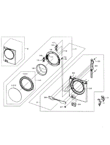Front / Door parts for Samsung Washer WF405ATPASU/AA-01 from AppliancePartsPros.com