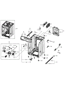 Frame & Cover parts for Samsung Washer WF455ARGSGR/AA-00 from AppliancePartsPros.com