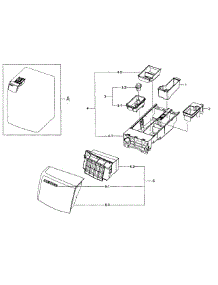 Drawer parts for Samsung Washer WF455ARGSGR/AA-00 from AppliancePartsPros.com