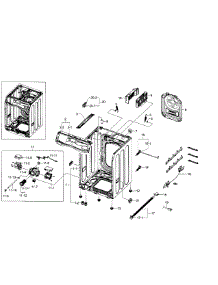 Frame parts for Samsung Washer WF520ABW/XAA-05 from AppliancePartsPros.com