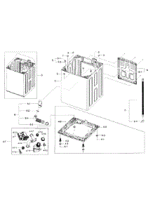Frame parts for Samsung Washer WA56H9000AP/A2-00 from AppliancePartsPros.com