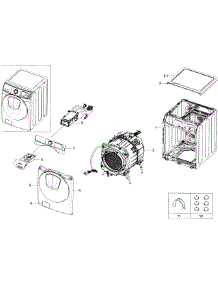 Main Asy parts for Samsung Washer WF45K6200AZ/A2-01 from AppliancePartsPros.com