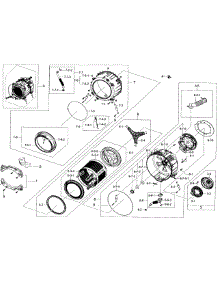 Tub & Drum parts for Samsung Washer WF45K6200AZ/A2-01 from AppliancePartsPros.com